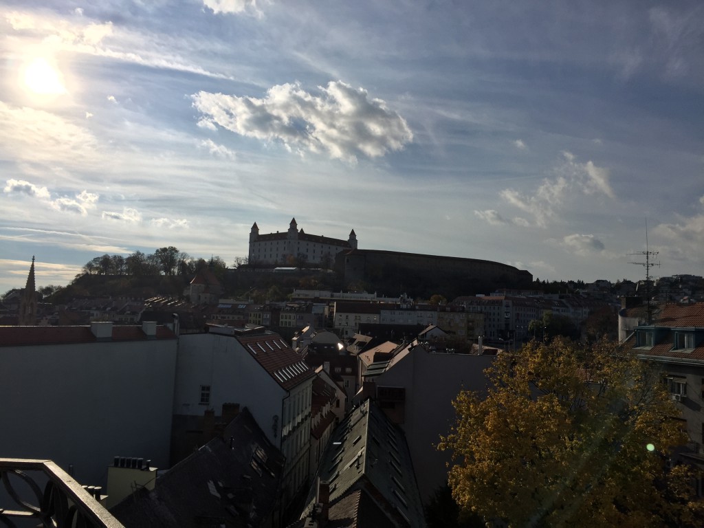 Ausblick vom Michaelerturm auf die Burg Devin