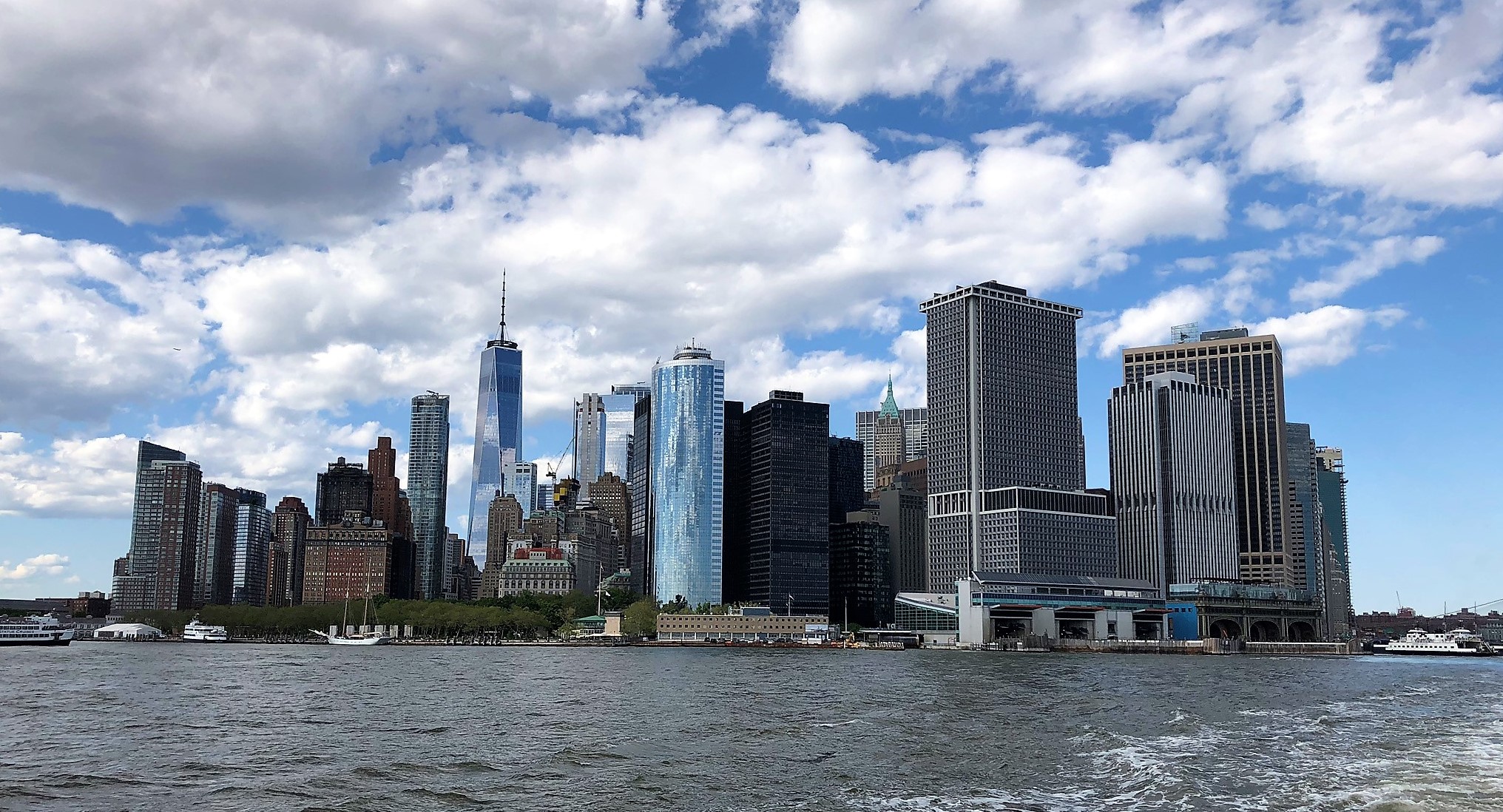 staten island ferry skyline view