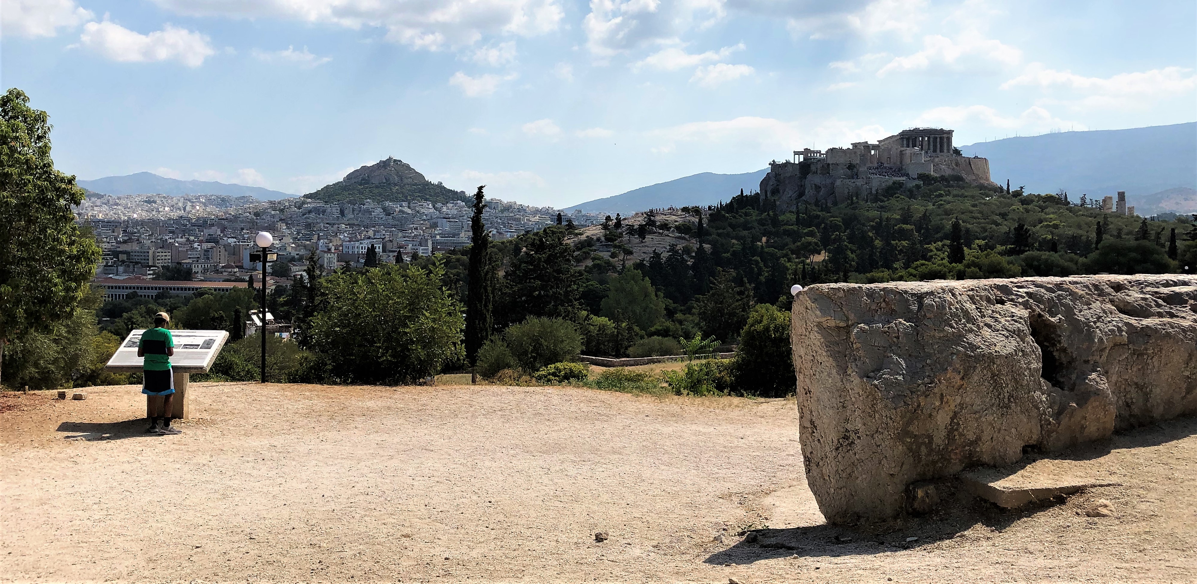 athen pnxy blick auf akropolis