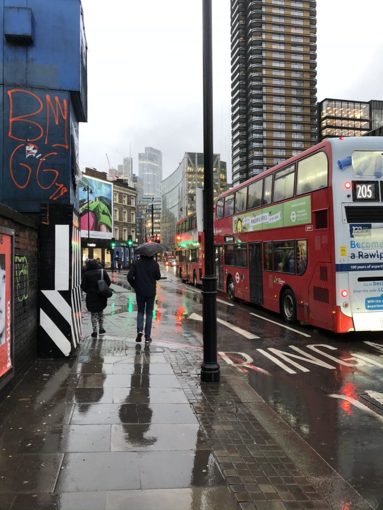 london shoreditch streets 2020 rain